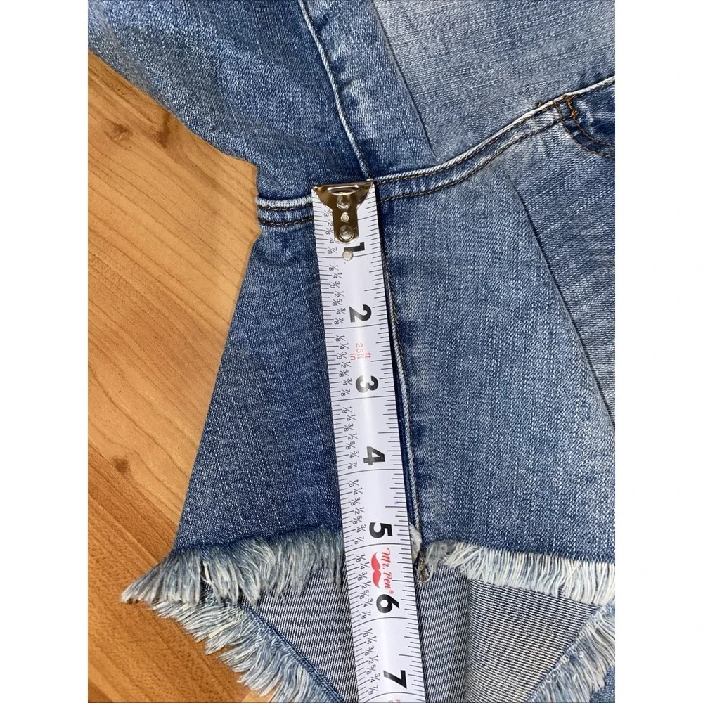 Kut From The Kloth Shorts Womens 8 Blue Kity Boyfriend Distressed Cutoff Casual - Picture 9 of 9